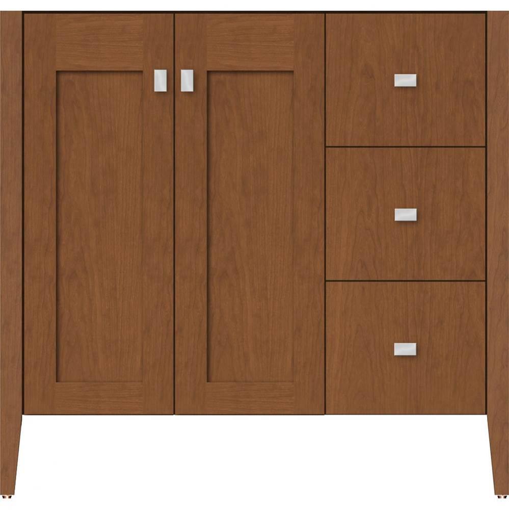 36 X 21.5 X 34.5 Newhalem Vanity Nh Shaker/Slab Cinn Cherry Rh