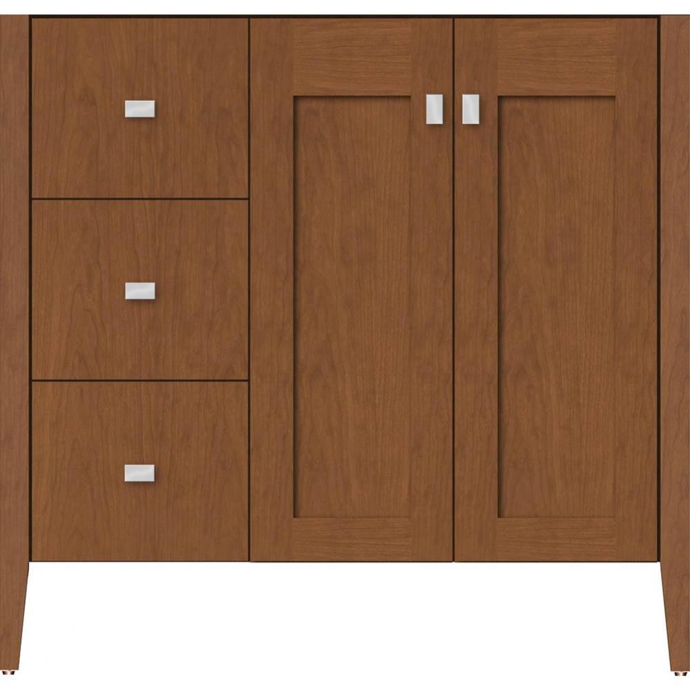 36 X 21.5 X 34.5 Newhalem Vanity Nh Shaker/Slab Cinn Cherry Lh