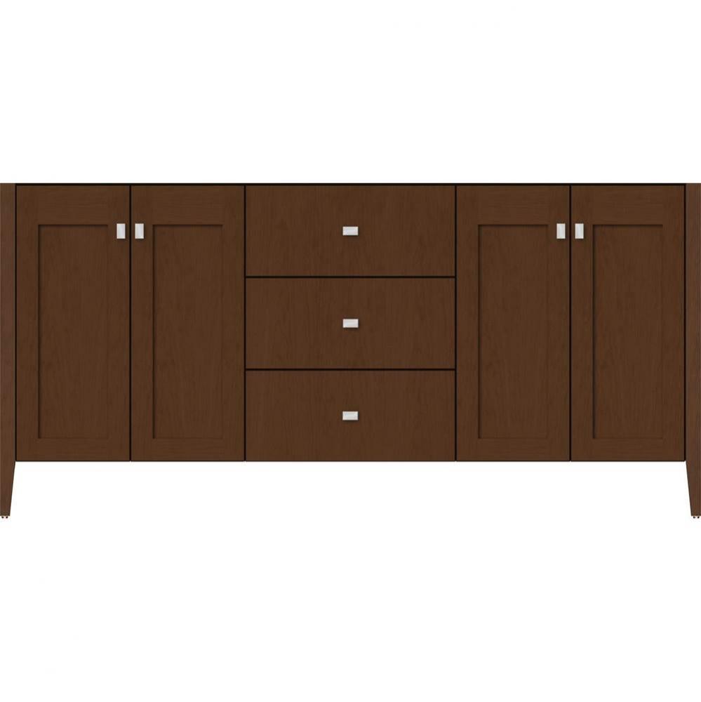 72 X 19 X 34.5 Newhalem Vanity Nh Shaker/Slab Pecan Cherry Db