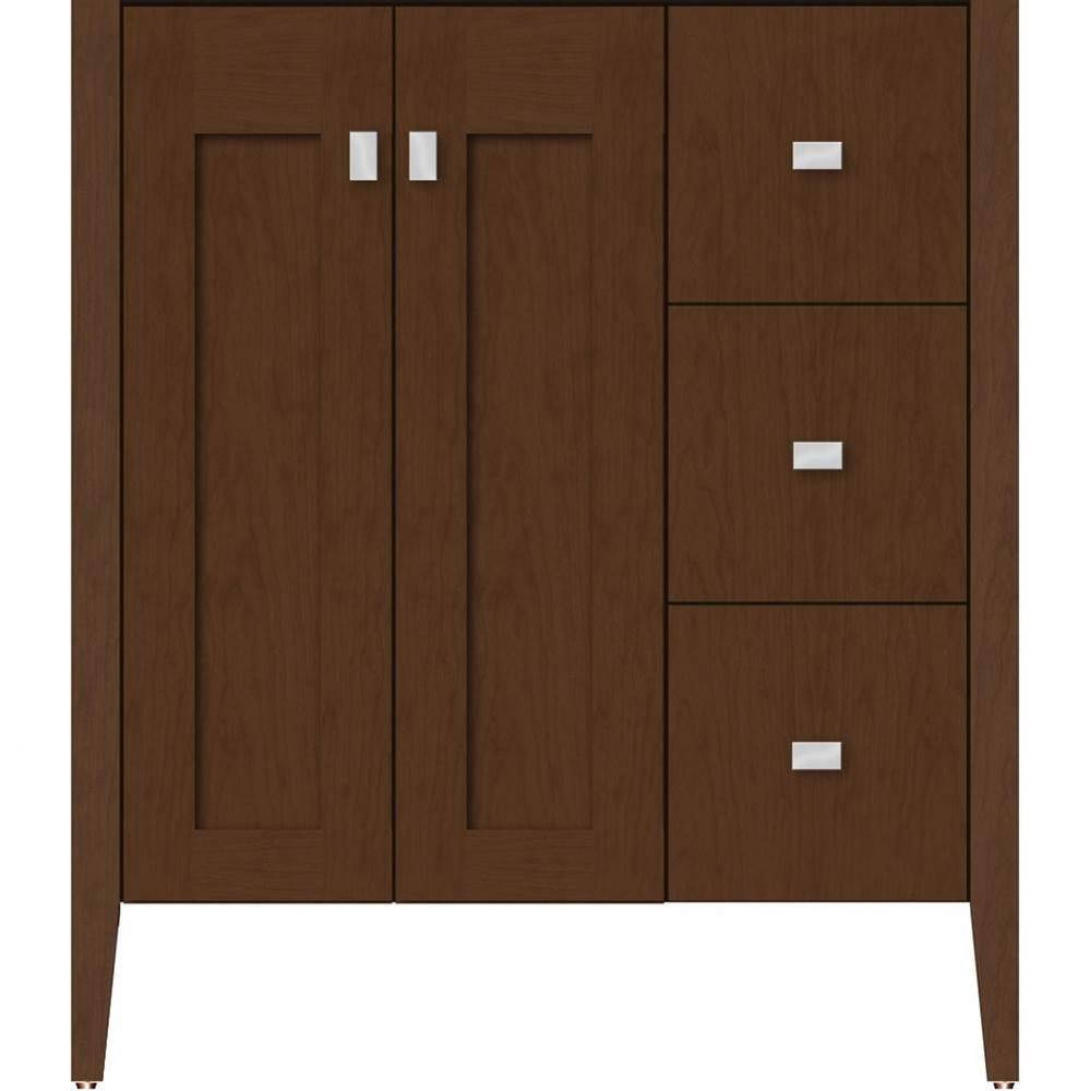 30 X 19 X 34.5 Newhalem Vanity Nh Shaker/Slab Pecan Cherry Rh
