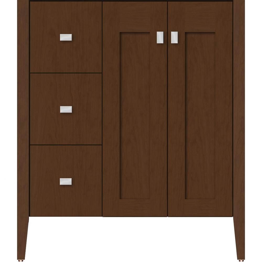 30 X 21.5 X 34.5 Newhalem Vanity Nh Shaker/Slab Pecan Cherry Lh