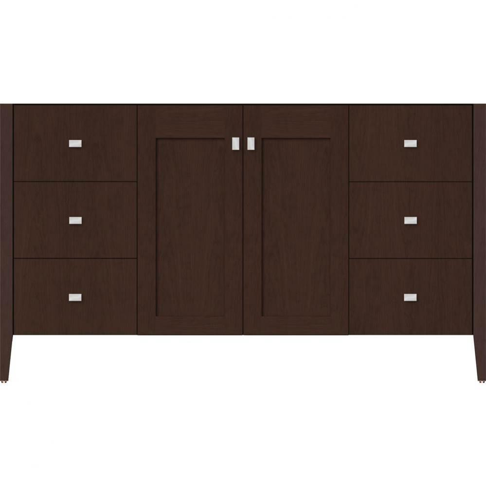 60 X 21.5 X 34.5 Newhalem Vanity Nh Shaker/Slab Choc Cherry Sb