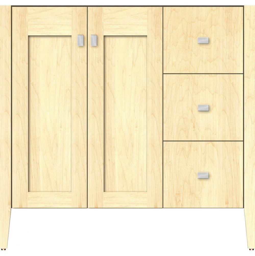 36 X 21.5 X 34.5 Newhalem Vanity Nh Shaker/Slab Nat Maple Rh