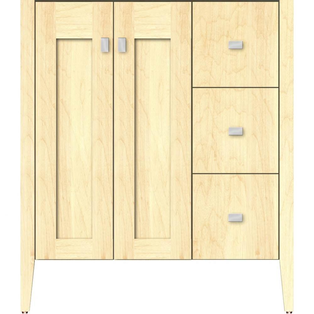 30 X 19 X 34.5 Newhalem Vanity Nh Shaker/Slab Nat Maple Rh