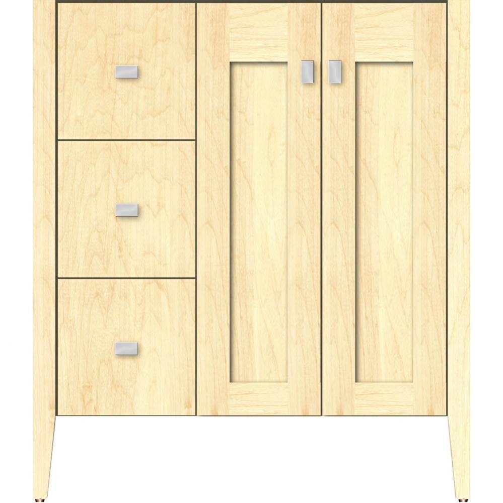 30 X 21.5 X 34.5 Newhalem Vanity Nh Shaker/Slab Nat Maple Lh