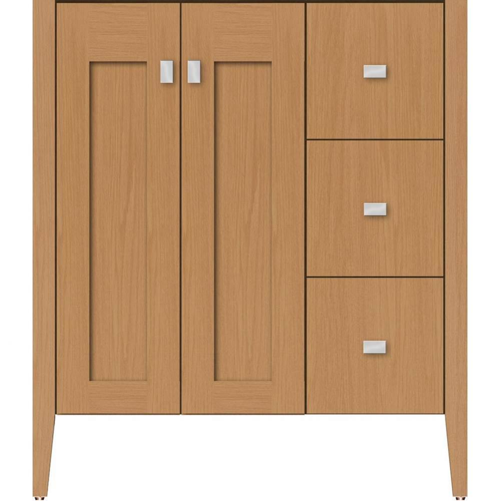 30 X 21.5 X 34.5 Newhalem Vanity Nh Shaker/Slab Nat Oak Rh