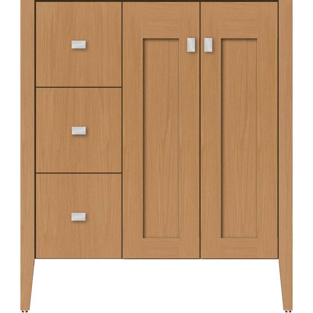 30 X 19 X 34.5 Newhalem Vanity Nh Shaker/Slab Nat Oak Lh