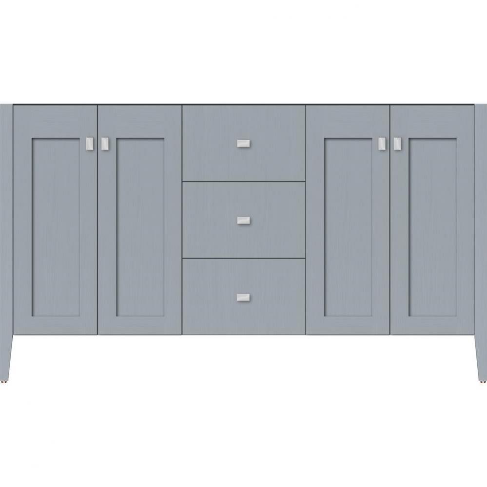 60 X 19 X 34.5 Newhalem Vanity Nh Shaker/Slab Silver Oak Db