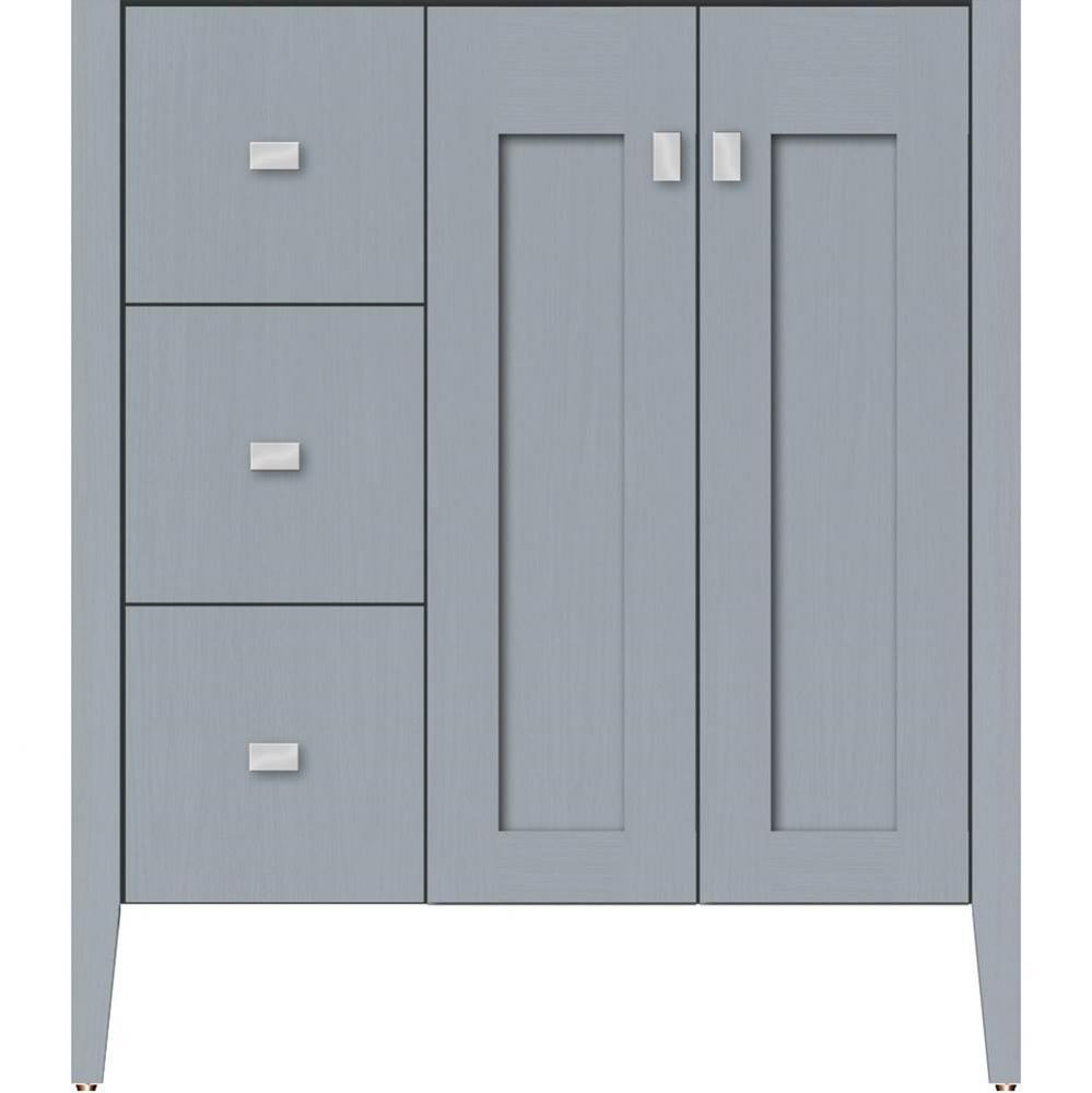 30 X 21.5 X 34.5 Newhalem Vanity Nh Shaker/Slab Silver Oak Lh