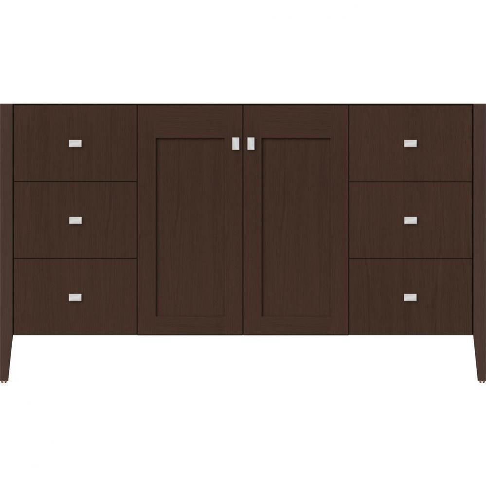 60 X 21.5 X 34.5 Newhalem Vanity Nh Shaker/Slab Choc Oak Sb