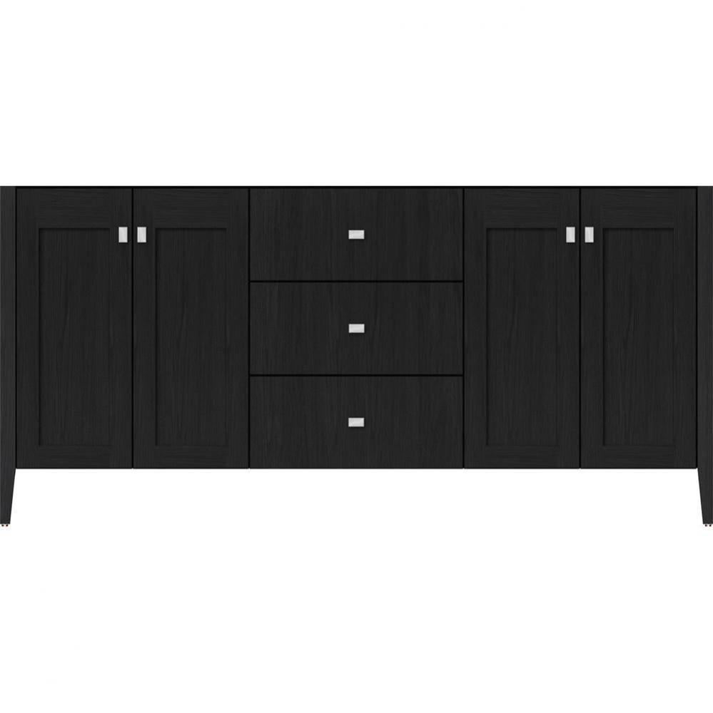 72 X 21.5 X 34.5 Newhalem Vanity Nh Shaker/Slab Midnight Oak Db