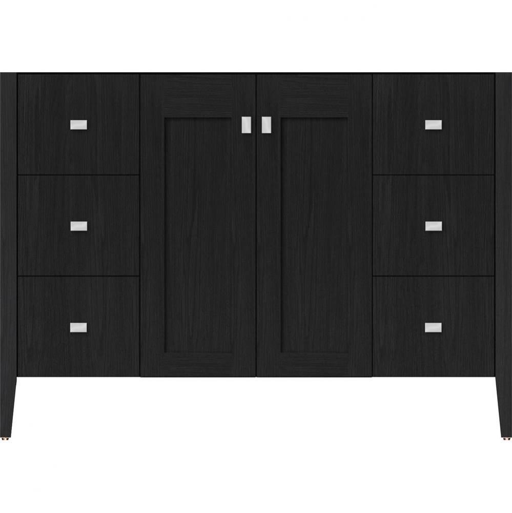 48 X 19 X 34.5 Newhalem Vanity Nh Shaker/Slab Midnight Oak Sb