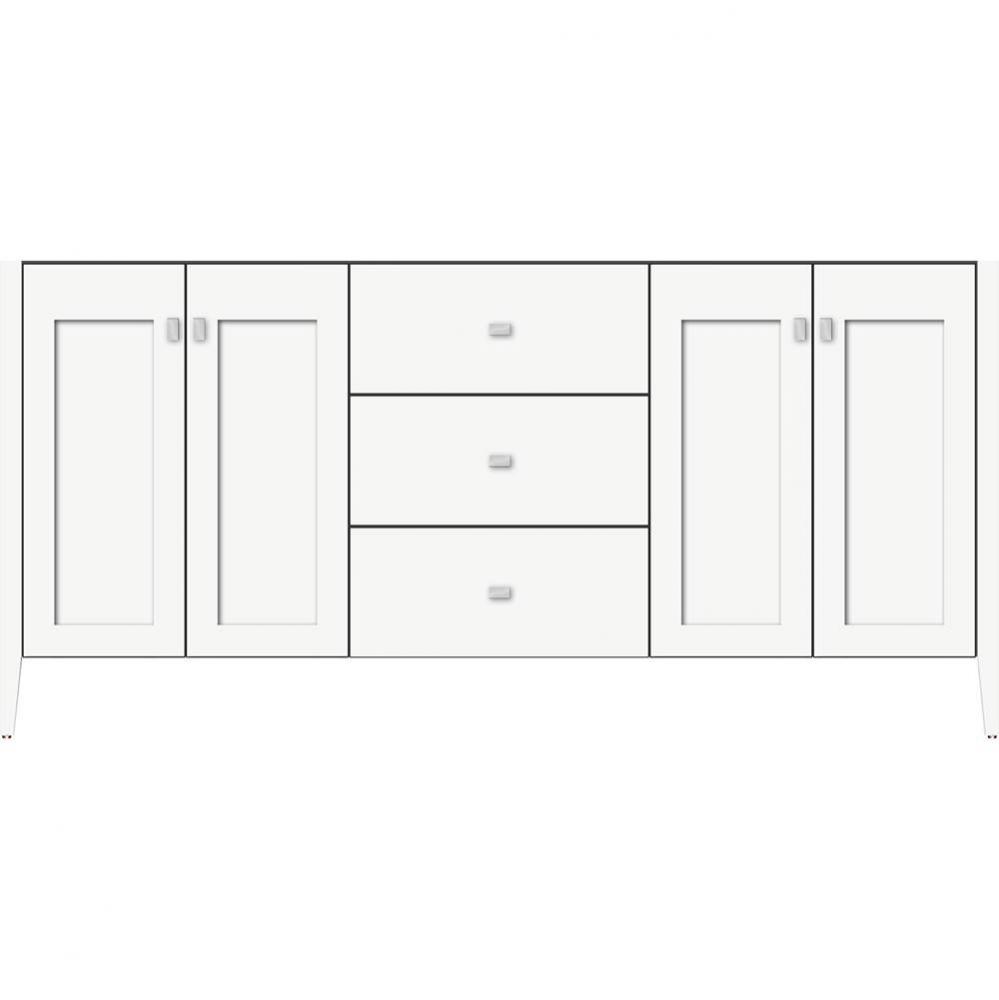 72 X 19 X 34.5 Newhalem Vanity Nh Shaker/Slab Sat White Db