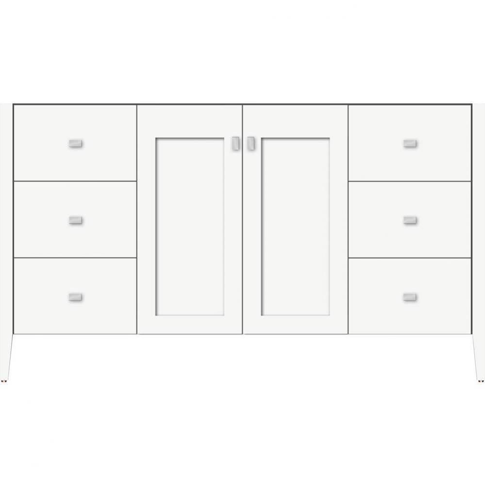 60 X 21.5 X 34.5 Newhalem Vanity Nh Shaker/Slab Sat White Sb