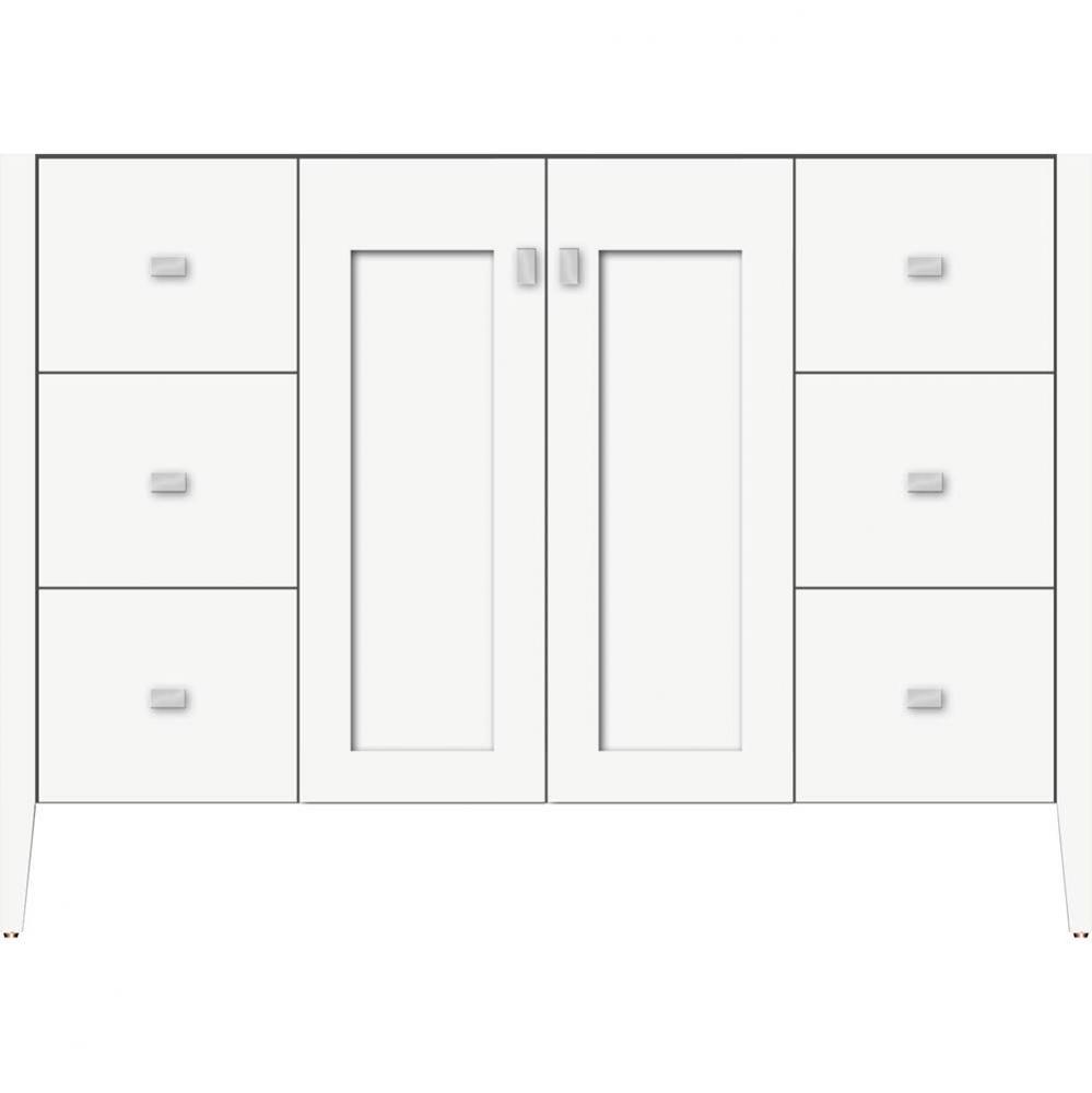 48 X 19 X 34.5 Newhalem Vanity Nh Shaker/Slab Sat White Sb