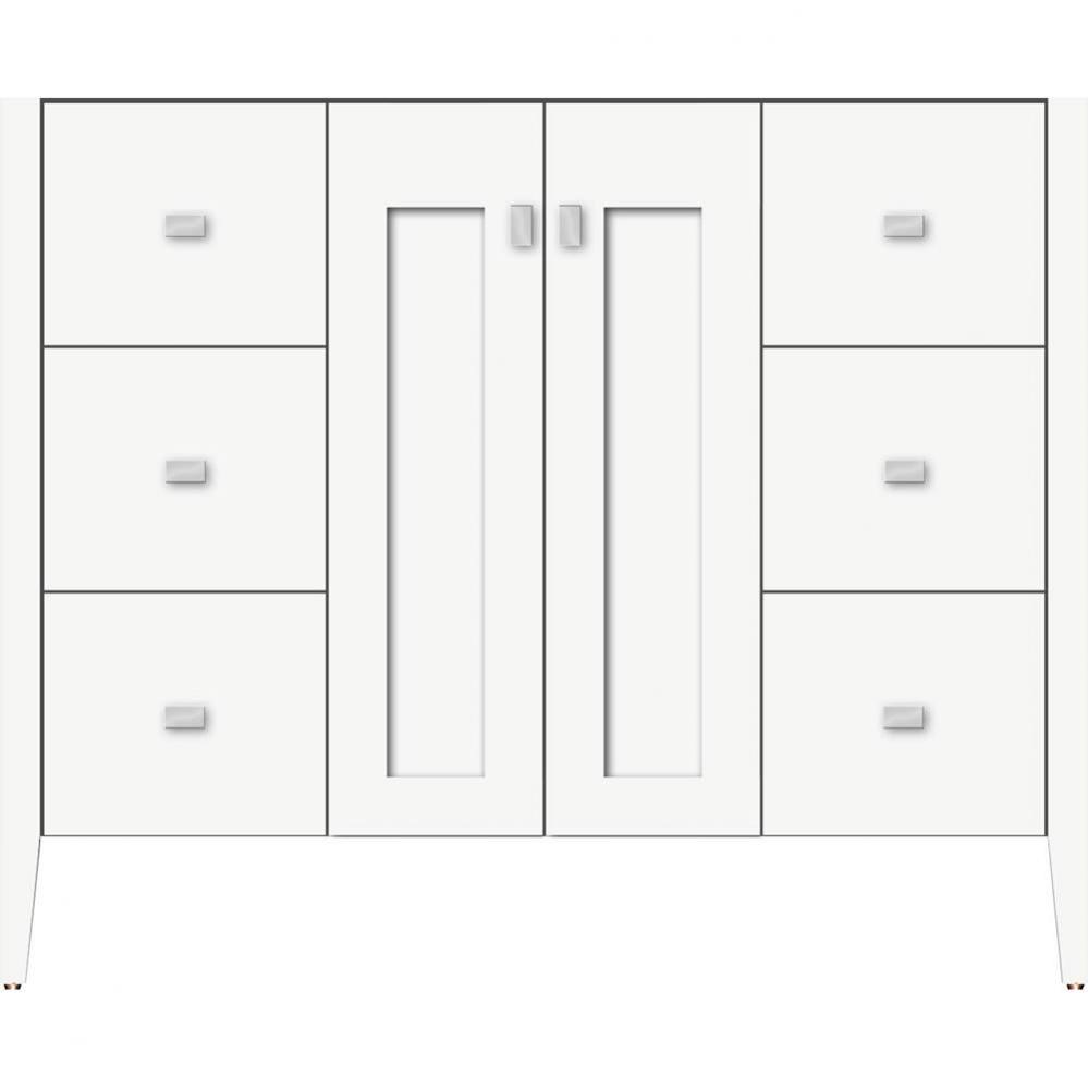 42 X 21.5 X 34.5 Newhalem Vanity Nh Shaker/Slab Sat White Sb