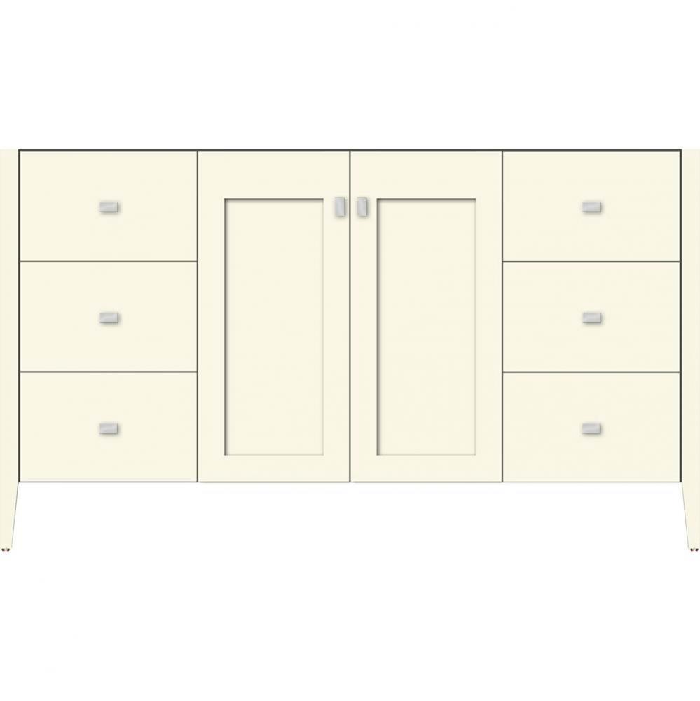 60 X 19 X 34.5 Newhalem Vanity Nh Shaker/Slab Sat Biscuit Sb
