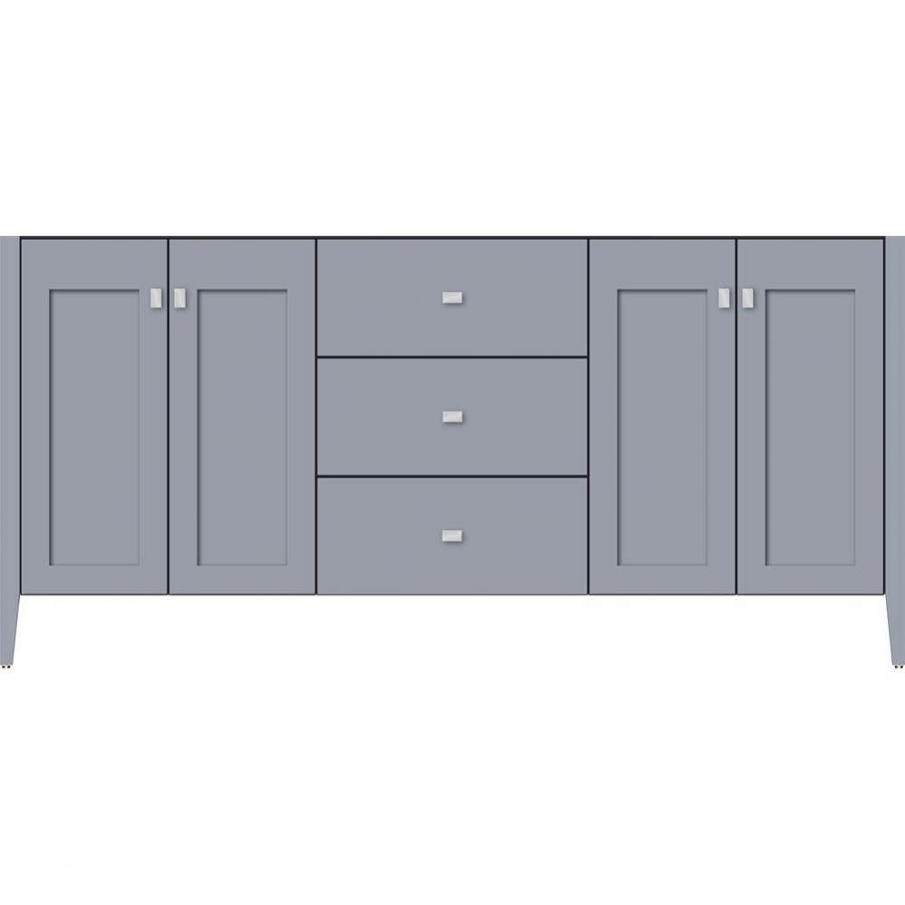 72 X 19 X 34.5 Newhalem Vanity Nh Shaker/Slab Sat Silver Db