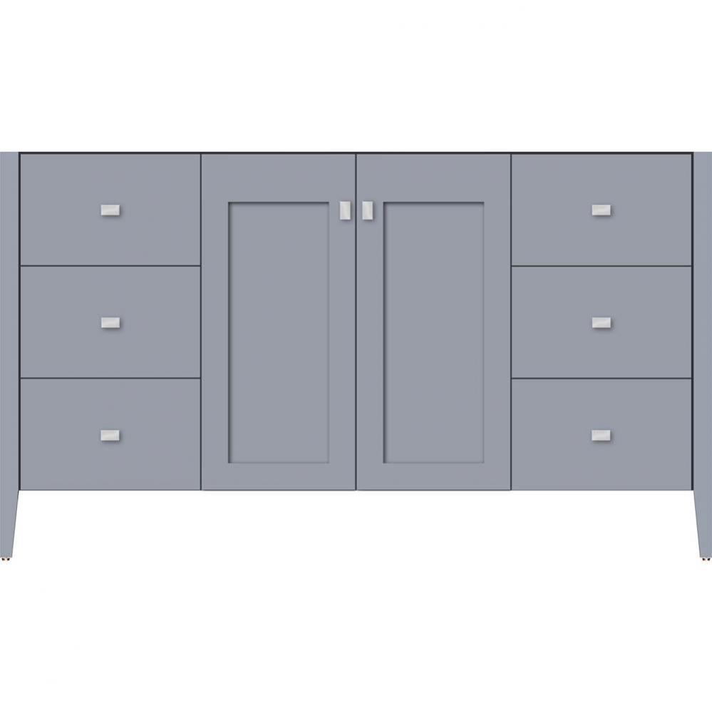 60 X 21.5 X 34.5 Newhalem Vanity Nh Shaker/Slab Sat Silver Sb