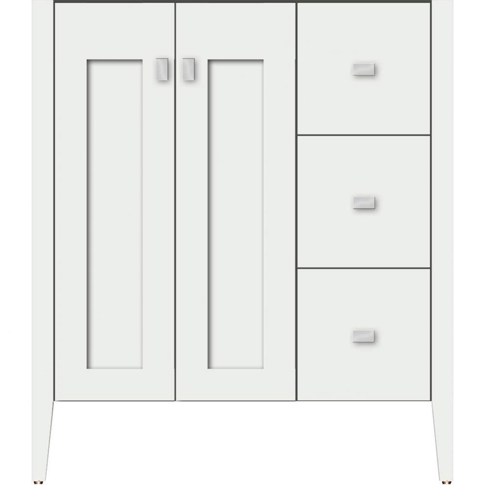 30 X 19 X 34.5 Newhalem Vanity Nh Shaker/Slab Powder Grey Rh