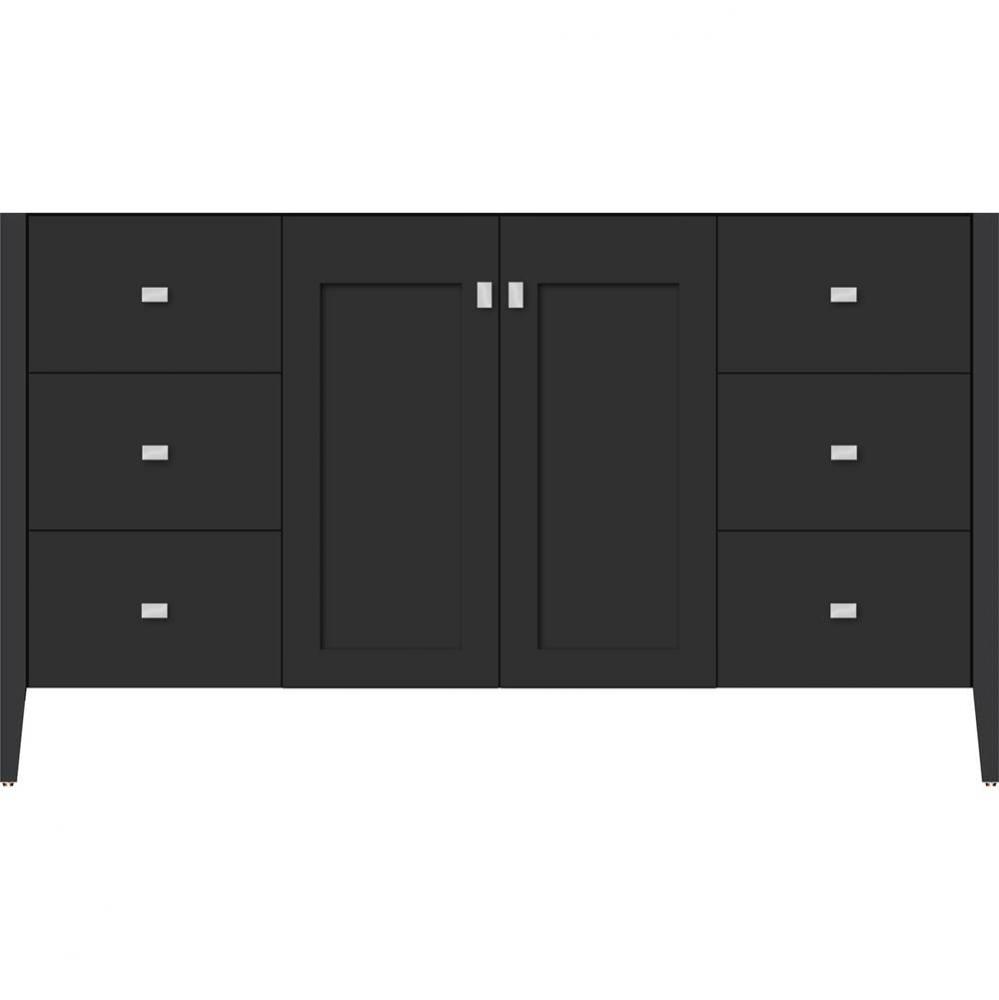 60 X 19 X 34.5 Newhalem Vanity Nh Shaker/Slab Sat Black Sb