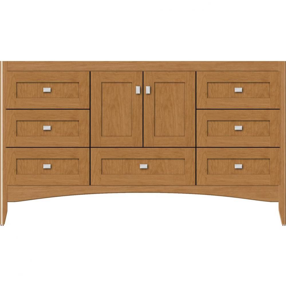 60 X 21 X 34.5 Wallingford Vanity Shaker Nat Cherry Sb