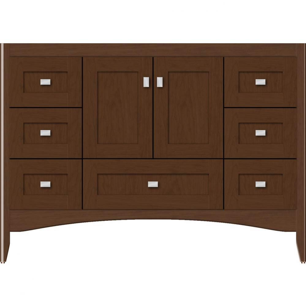 48 X 21 X 34.5 Wallingford Vanity Shaker Pecan Cherry Sb