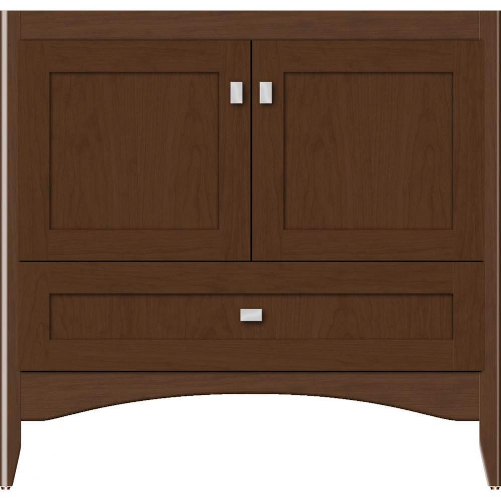 36 X 21 X 34.5 Wallingford Town Vanity Shaker Pecan Cherry 3 Drw