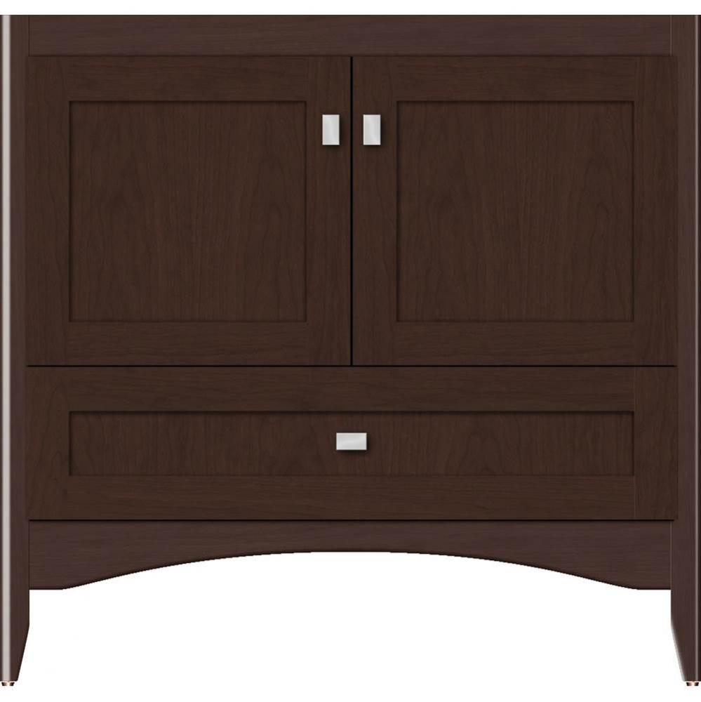 36 X 21 X 34.5 Wallingford Town Vanity Shaker Choc Cherry 3 Drw