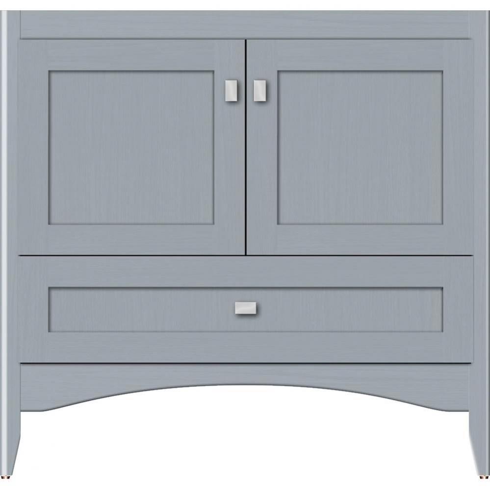 36 X 21 X 34.5 Wallingford Town Vanity Shaker Silver Oak 3 Drw