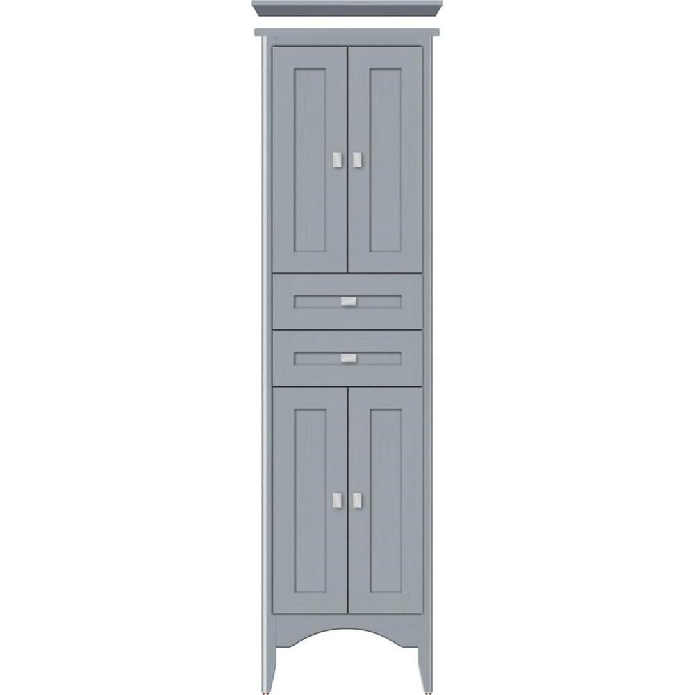 19.5 X 18 X 70 Wallingford Linen Shaker Silver Oak