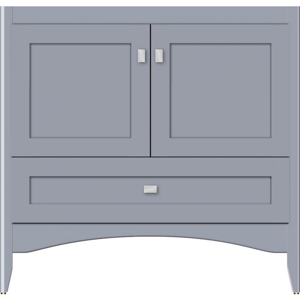 36 X 21 X 34.5 Wallingford Town Vanity Shaker Sat Silver 3 Drw