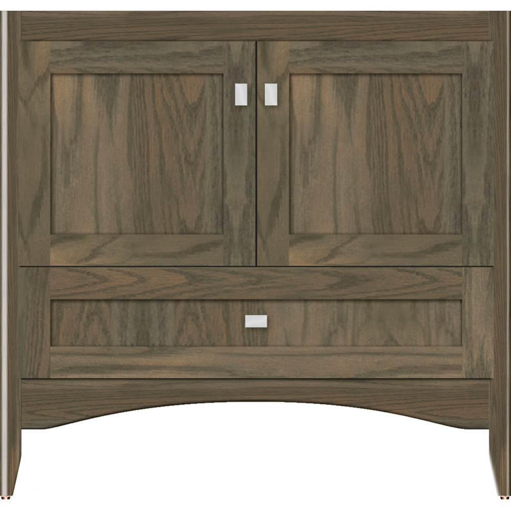 36 X 21 X 34.5 Wallingford Town Vanity Shaker Dusky Oak 3 Drw