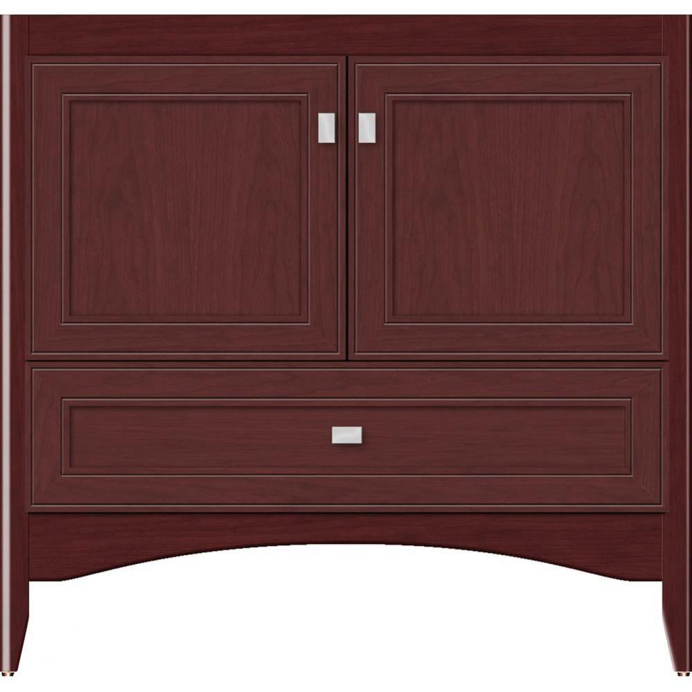 36 X 21 X 34.5 Wallingford Town Vanity Deco Miter Dk Cherry 3 Drw