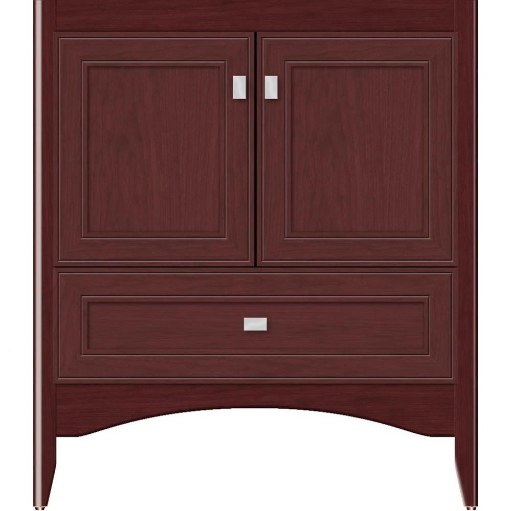 30 X 18 X 34.5 Wallingford Town Vanity Deco Miter Dk Cherry 3 Drw