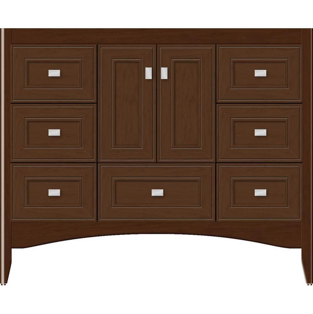 42 X 21 X 34.5 Wallingford Vanity Deco Miter Pecan Cherry Sb