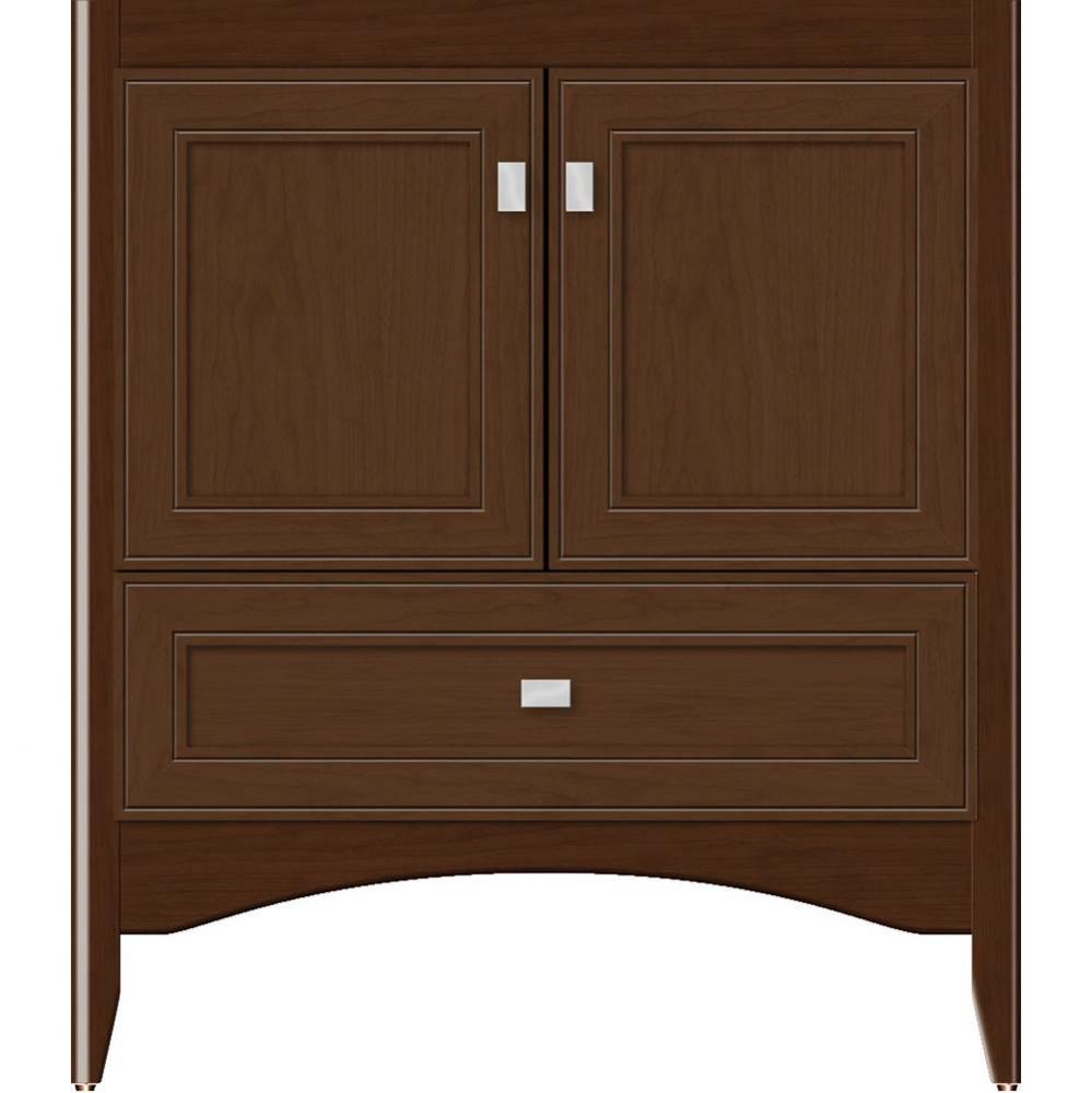 30 X 21 X 34.5 Wallingford Town Vanity Deco Miter Pecan Cherry 3 Drw