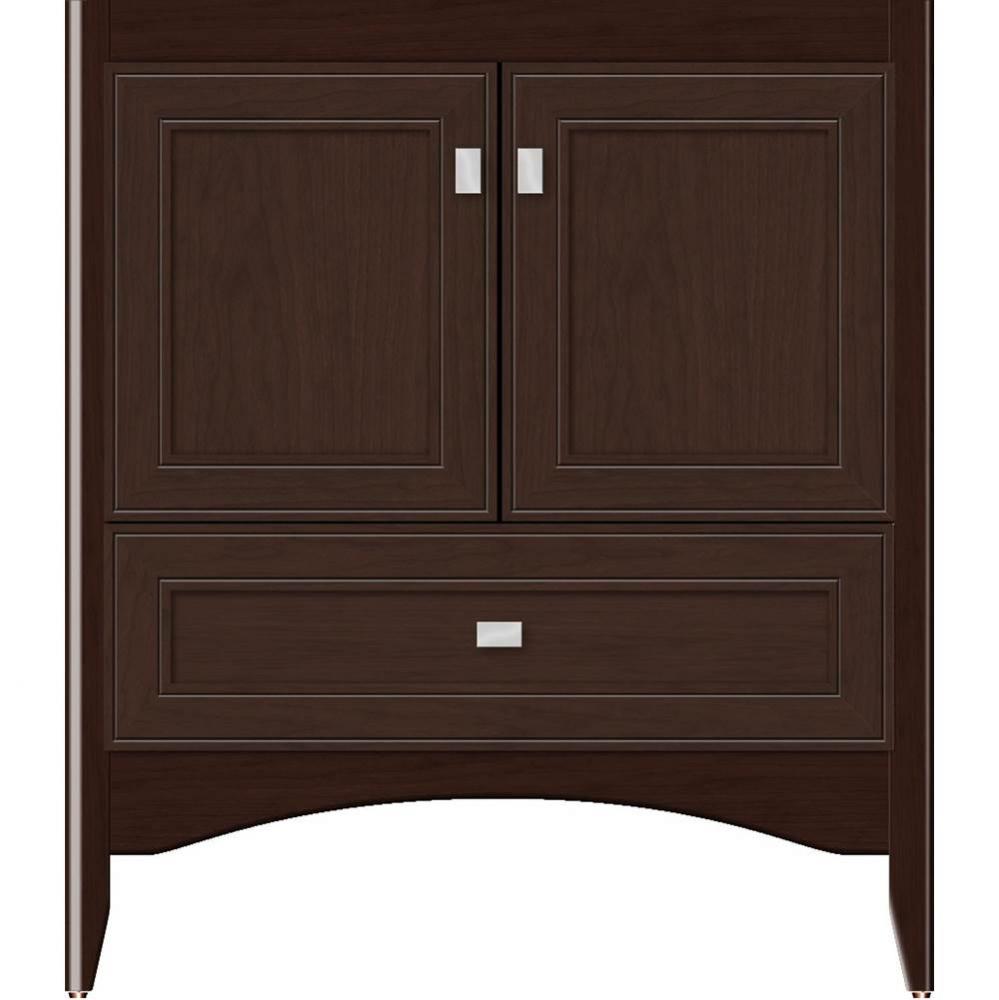 30 X 18 X 34.5 Wallingford Town Vanity Deco Miter Choc Cherry 3 Drw