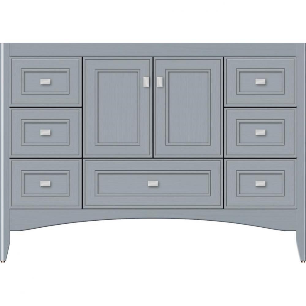 48 X 18 X 34.5 Wallingford Vanity Deco Miter Silver Oak Sb