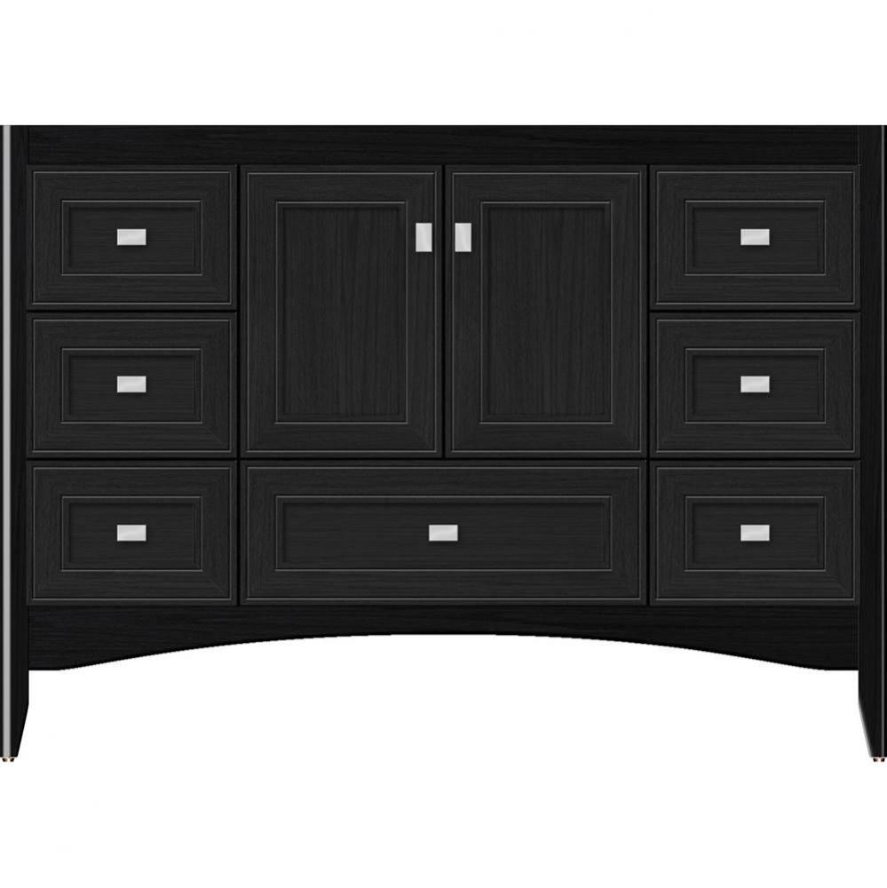 48 X 18 X 34.5 Wallingford Vanity Deco Miter Midnight Oak Sb