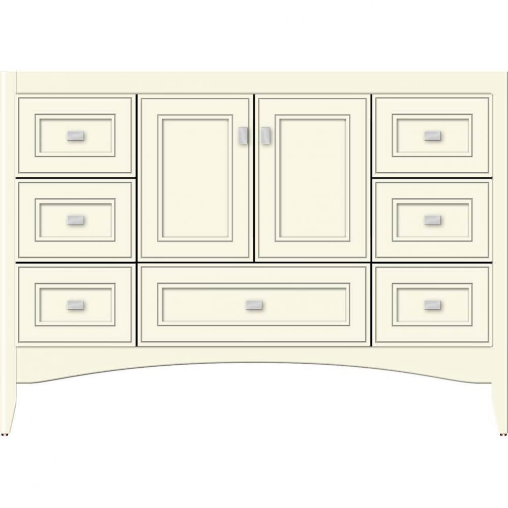 48 X 18 X 34.5 Wallingford Vanity Deco Miter Sat Biscuit Sb