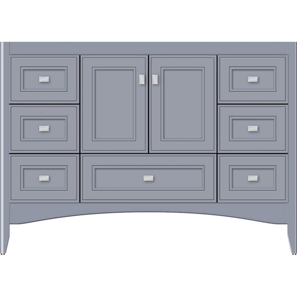 48 X 18 X 34.5 Wallingford Vanity Deco Miter Sat Silver Sb