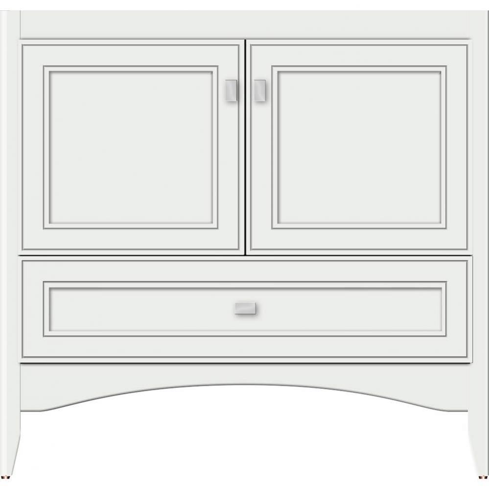 36 X 18 X 34.5 Wallingford Town Vanity Deco Miter Powder Grey 3 Drw