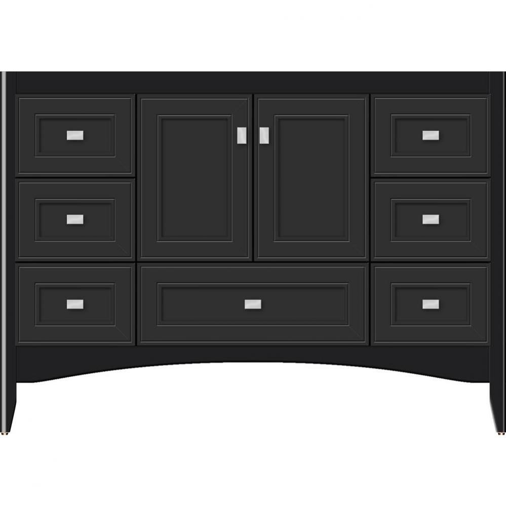 48 X 21 X 34.5 Wallingford Vanity Deco Miter Sat Black Sb