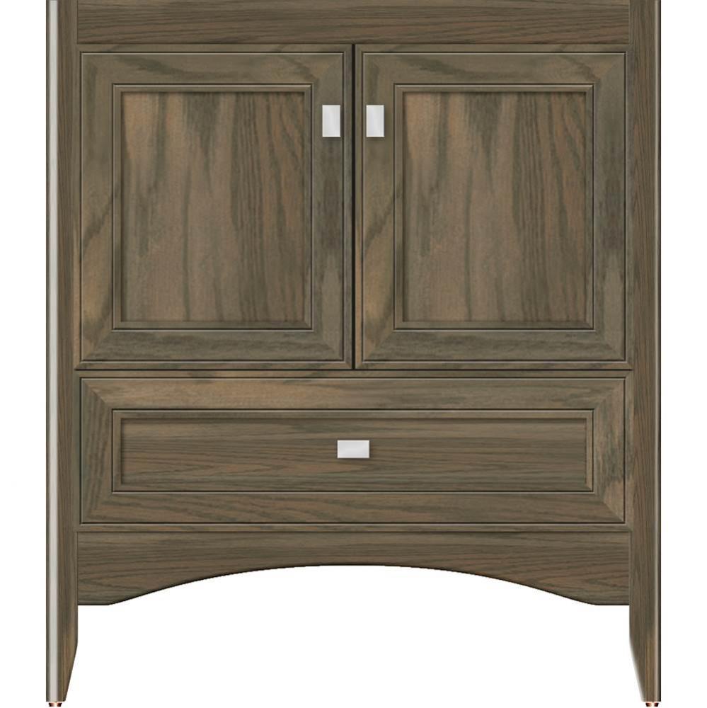 30 X 21 X 34.5 Wallingford Town Vanity Deco Miter Dusky Oak 3 Drw