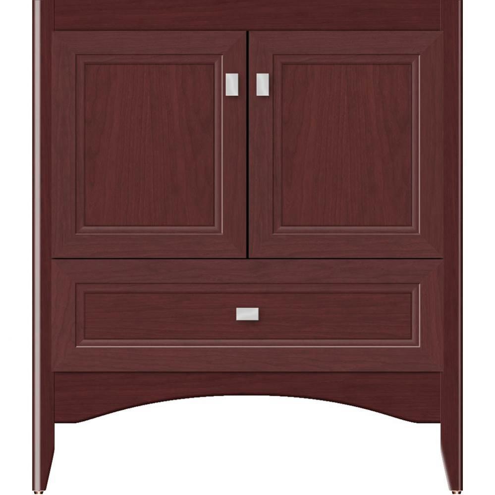 30 X 21 X 34.5 Wallingford Town Vanity Ogee Miter Dk Cherry 3 Drw