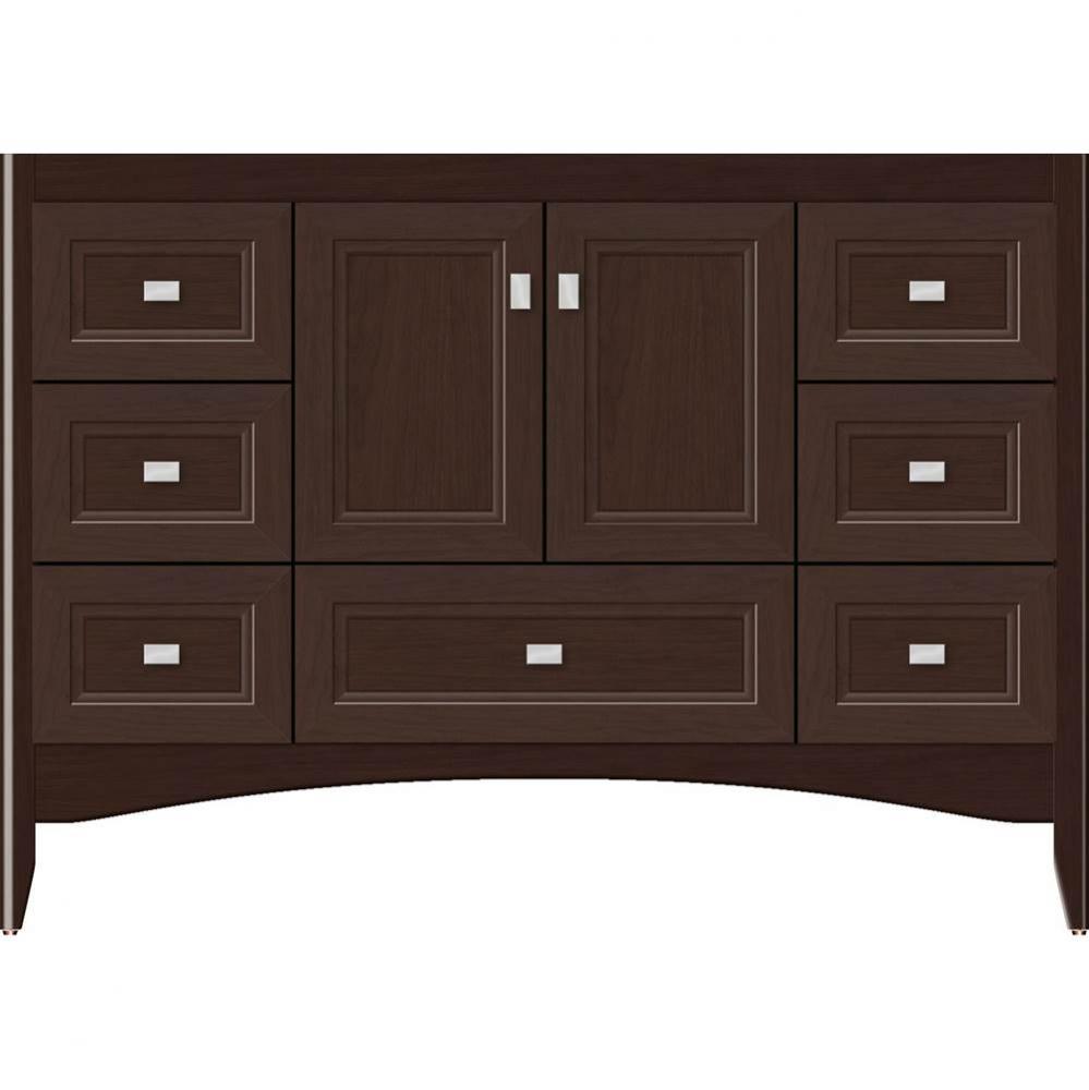 48 X 21 X 34.5 Wallingford Vanity Ogee Miter Choc Cherry Sb