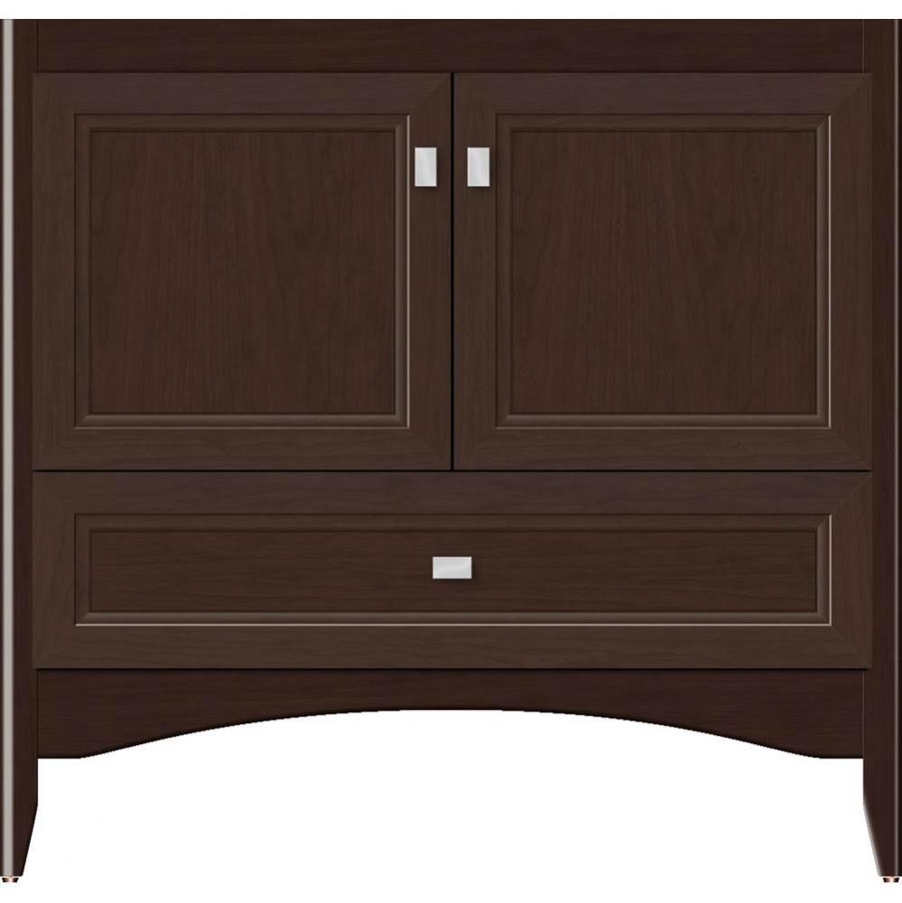 36 X 18 X 34.5 Wallingford Town Vanity Ogee Miter Choc Cherry 3 Drw