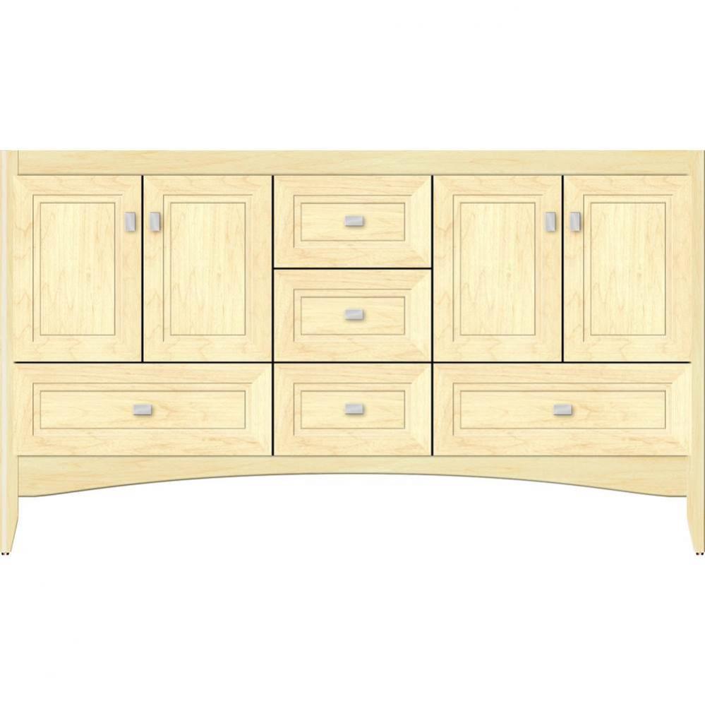 60 X 18 X 34.5 Wallingford Vanity Ogee Miter Nat Maple Db