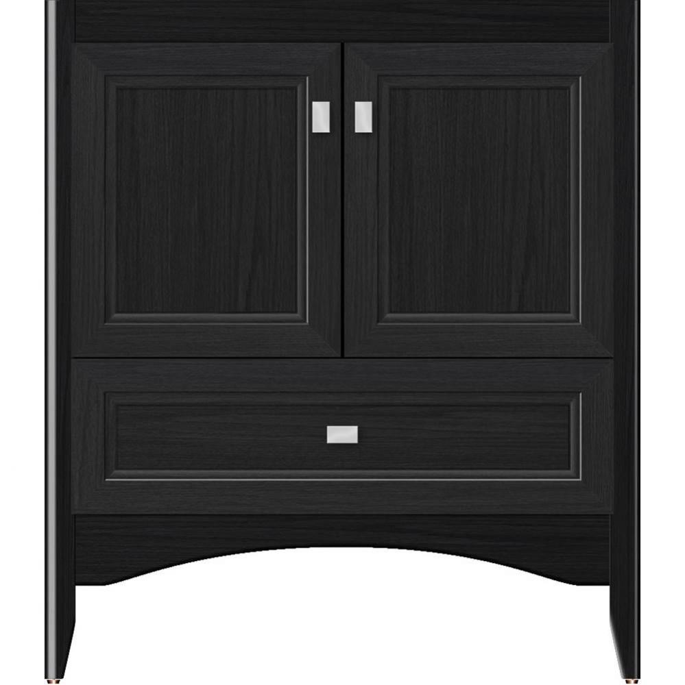 30 X 18 X 34.5 Wallingford Town Vanity Ogee Miter Midnight Oak 3 Drw